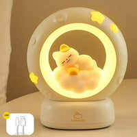 Sleeping Cat LED Night Light Lamp with Touch Control